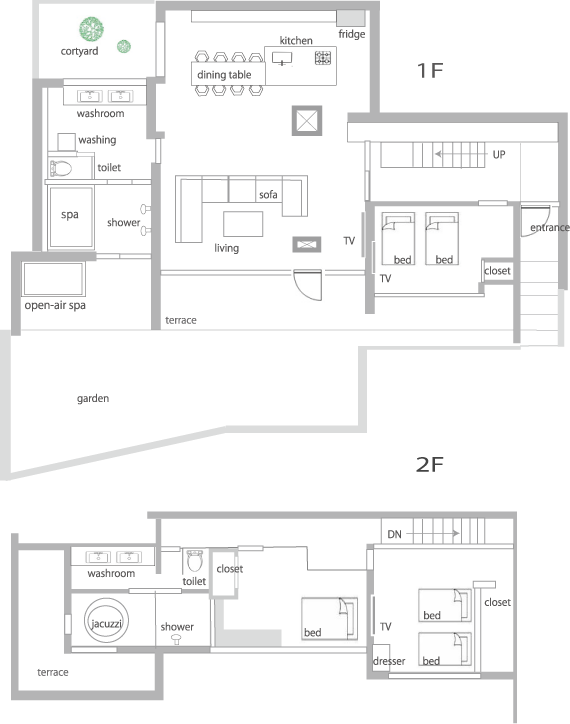 Suite-One Private Villa 間取り図